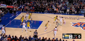 真就喝水一样！布伦森对抗防守 转身跳投又双叒叕进了🤩